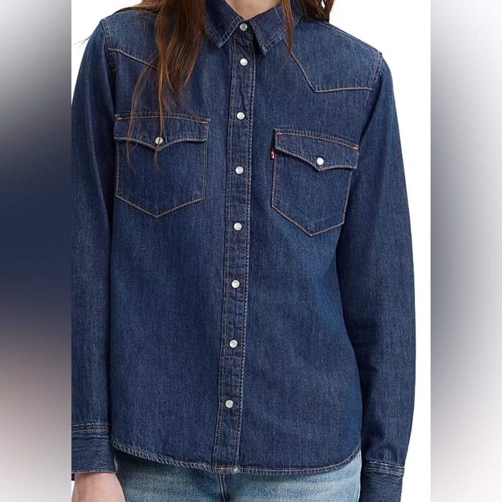 Levi's Ultimate Western Button-Up Denim Shirt (size XL) 100% Cotton